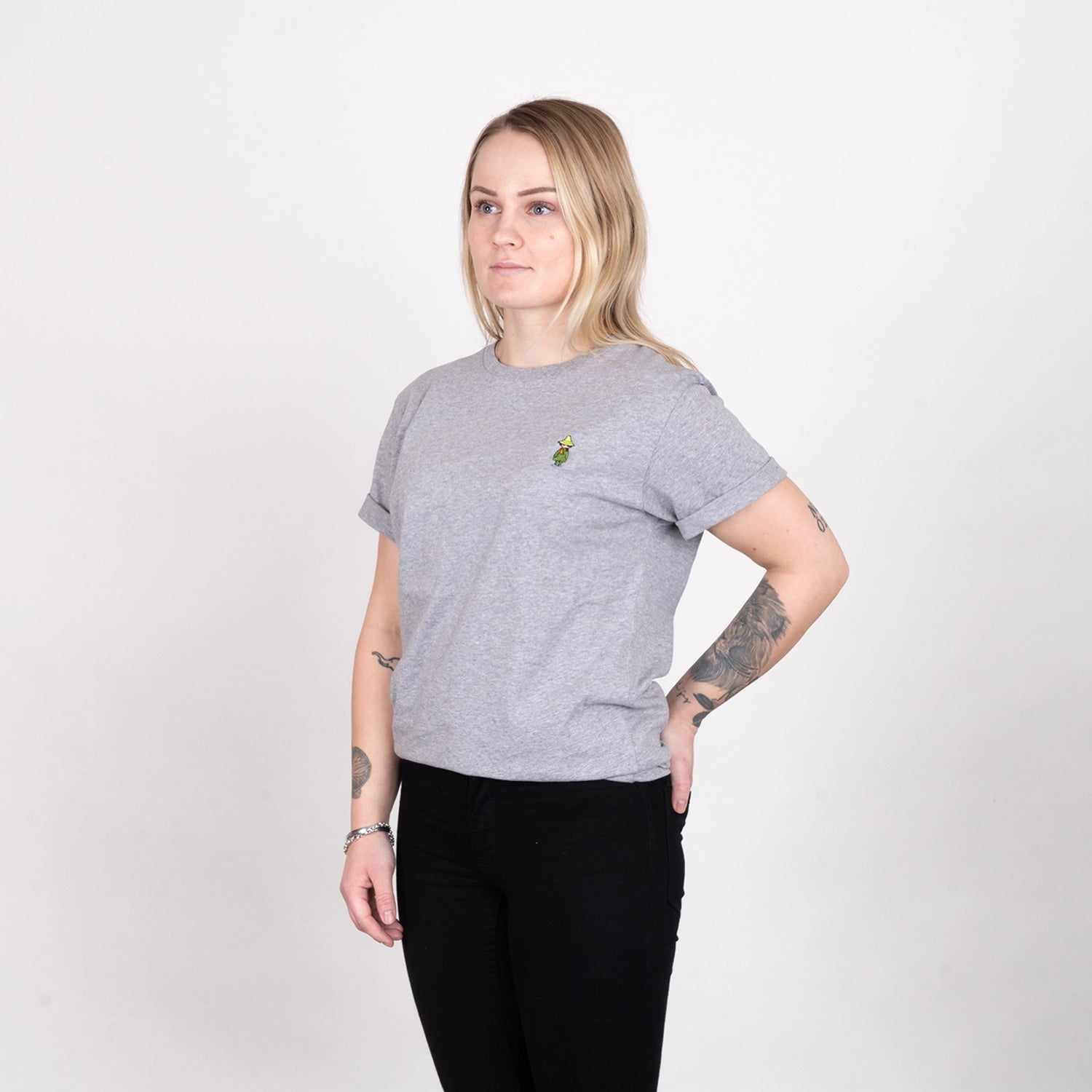 SNUFKIN MINI T-SHIRT - MUMIN HEATHER GREY