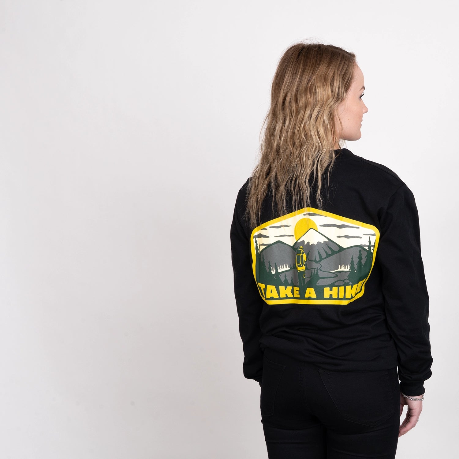 TAKE A HIKE LONGSLEEVE - BLACK