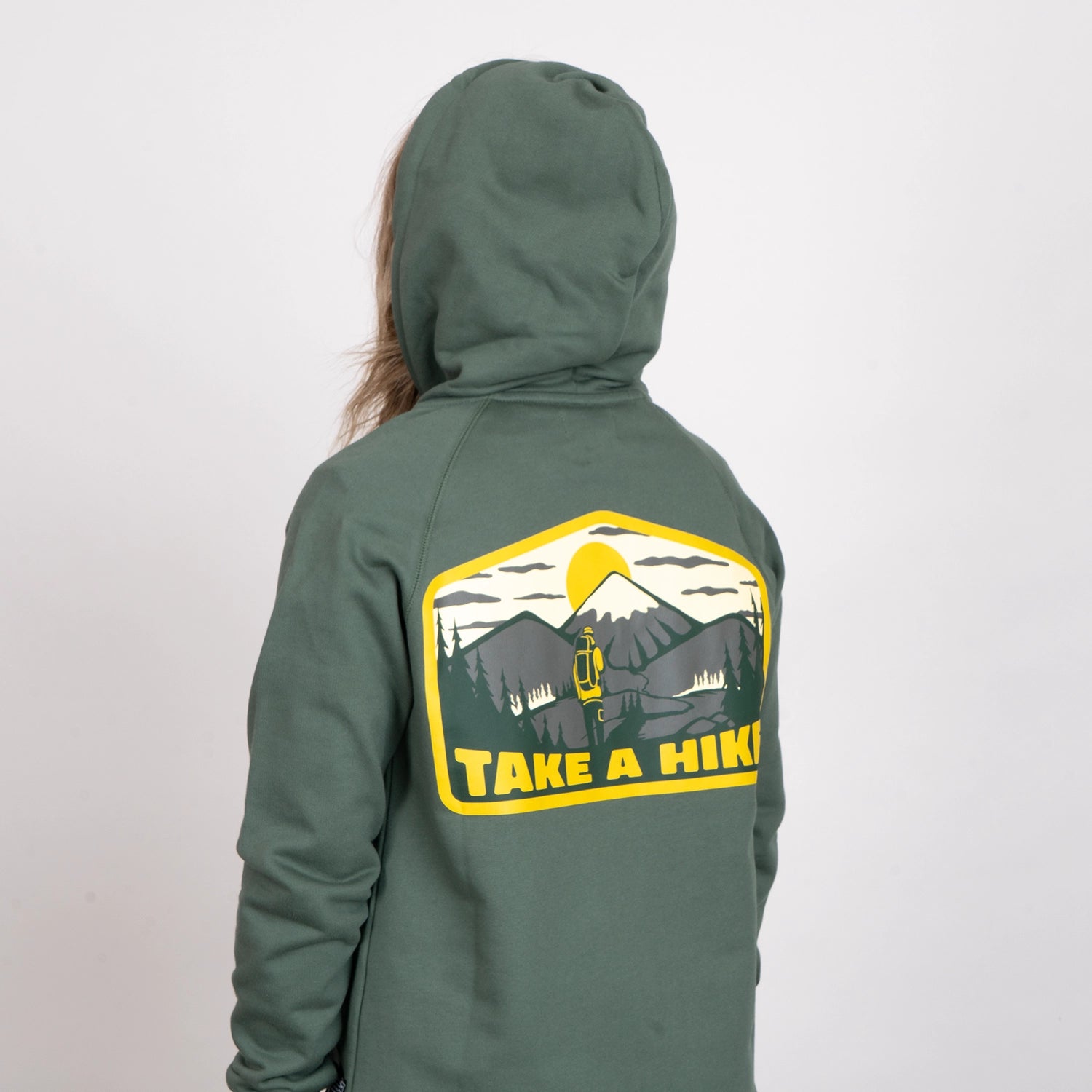 TAKE A HIKE ZIPHOODIE - STONE OLIVE