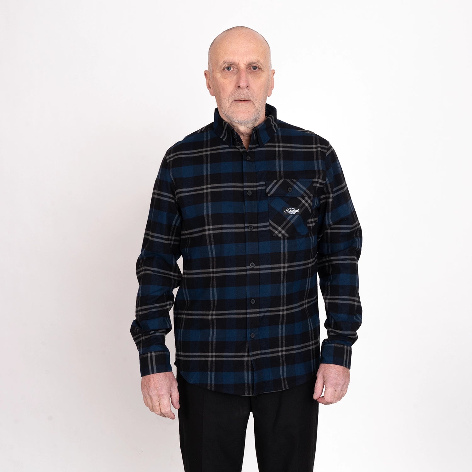 TGN PATCH FLANELL SHIRT - NAVY