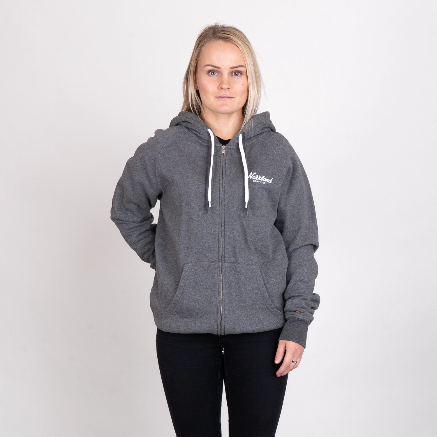 TGN MINI SCRIPT ZIPHOODIE - CHARCOAL